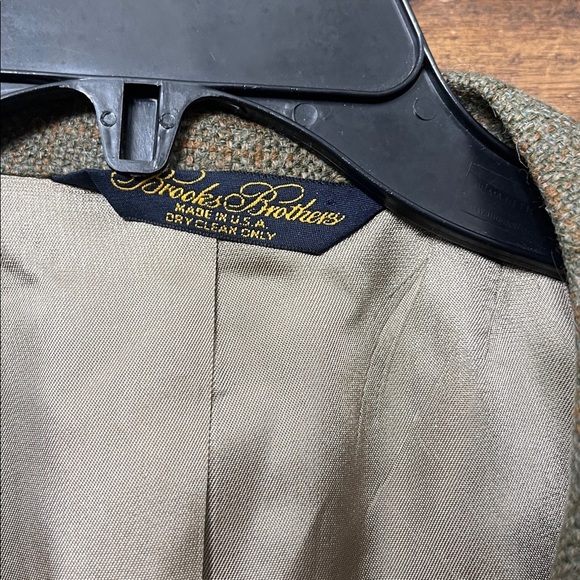 Brooks Brothers Harris Tweed Style Wool Blazer Men’s 39R USA Classic Brown Plaid - Picture 3 of 8